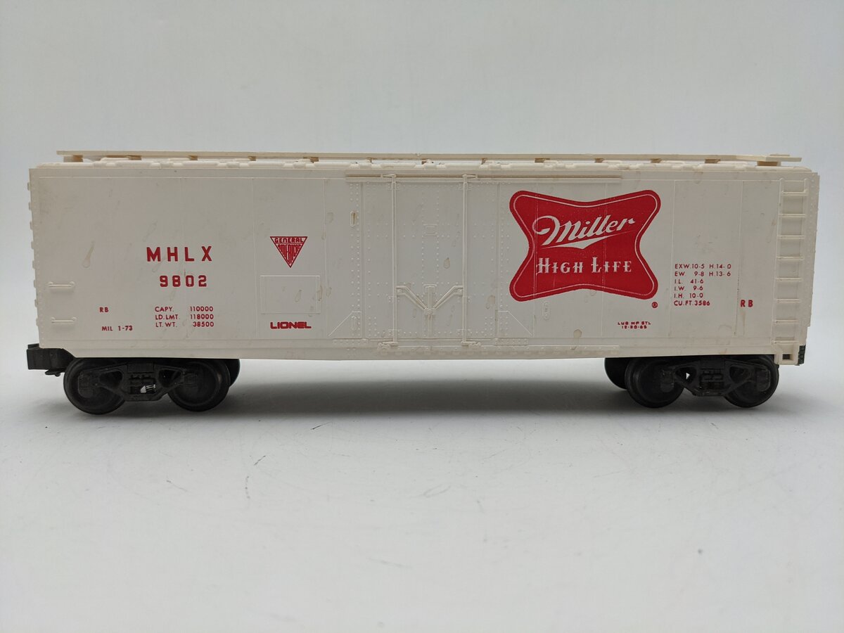 Lionel 6-9802 O Gauge Miller High Life Reefer Car #9802 EX