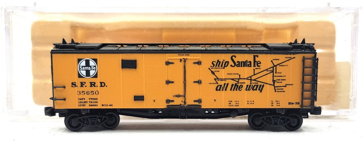 Tex-N-Rails 35650 N Scale Santa Fe "Scout West" Box Car EX/Box