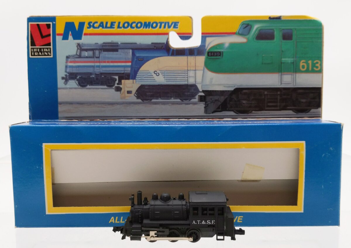 Life Like 7781 N Scale Atchison, Topeka & Santa Fe 0-6-0 Saddle Tank Locomotive EX/Box