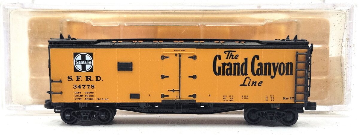 Tex-N-Rails 34778 N Scale Santa Fe "Grand Canyson" Refrigerator Car EX/Box