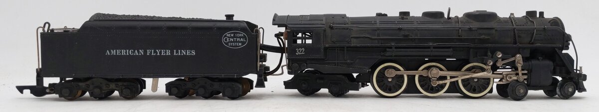 American Flyer 322 Vintage S NYC 4-6-4 Hudson Steam Locomotive & Tender VG