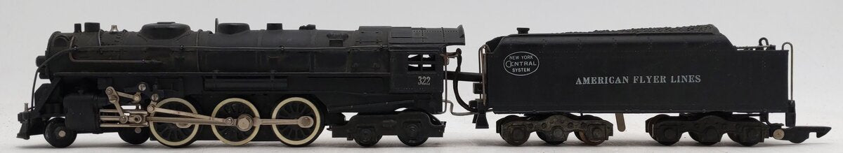 American Flyer 322 Vintage S NYC 4-6-4 Hudson Steam Locomotive & Tender VG