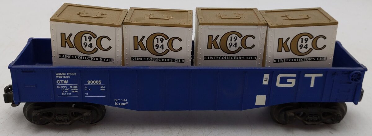 K-Line K90005 O Gauge KCC 1994 Gondola with Crates EX