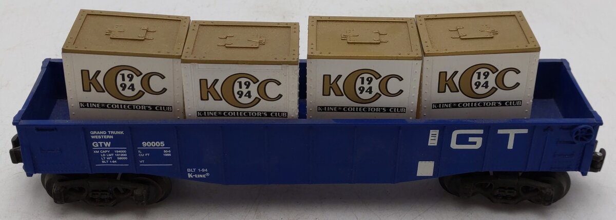 K-Line K90005 O Gauge KCC 1994 Gondola with Crates EX