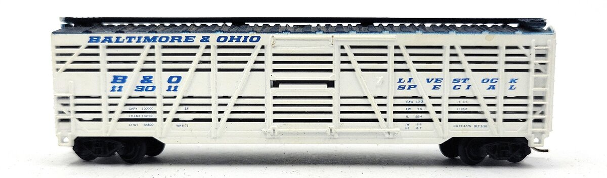 Atlas 3550 N Scale B&O Livestock Special Stock Car #113011 LN