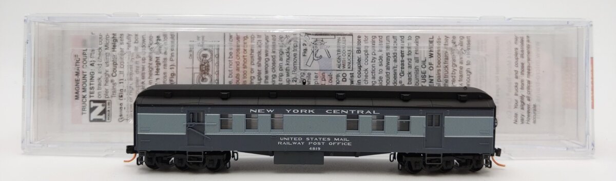 Micro-Trains 14000130 N New York Central 60' RPO Heavyweight Passenger Car #4819 LN/Box