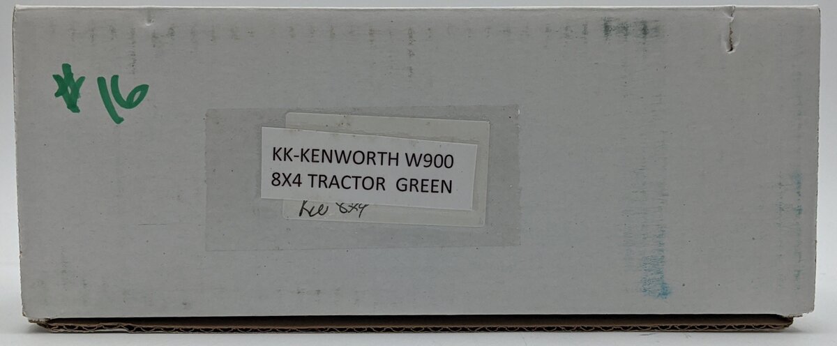 Custom Built 1:50 Diecast Custom KK-Kenworth W900 8X4 Tractor Green VG/Box