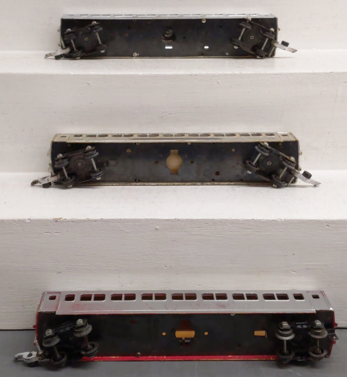 American Flyer Vintage S Scale Custom Silver Passenger Cars #655,655 [3]