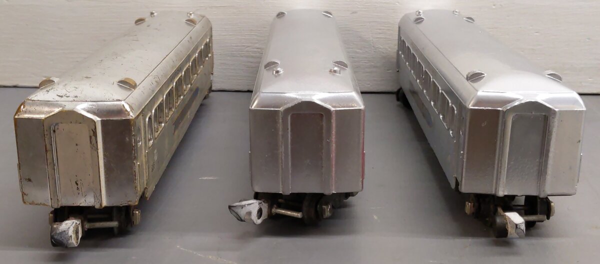 American Flyer Vintage S Scale Custom Silver Passenger Cars #655,655 [3]
