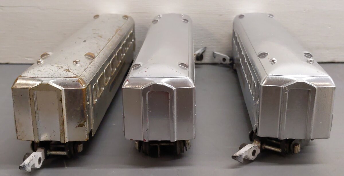 American Flyer Vintage S Scale Custom Silver Passenger Cars #655,655 [3]