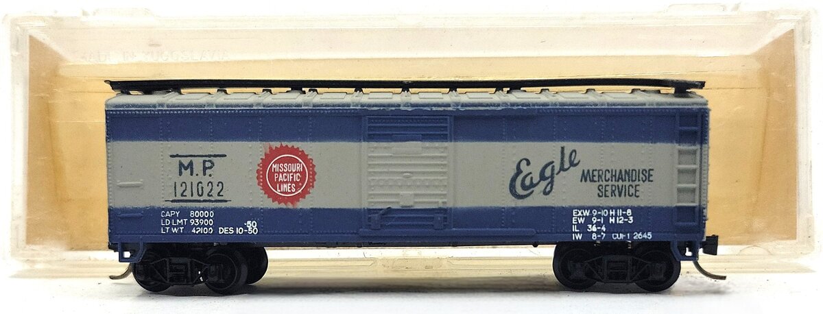 Life Like 7757 N Scale Missouri Pacific 40' Box Car #121022 EX/Box