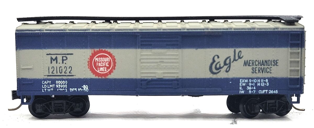 Life Like 7757 N Scale Missouri Pacific 40' Box Car #121022 EX/Box