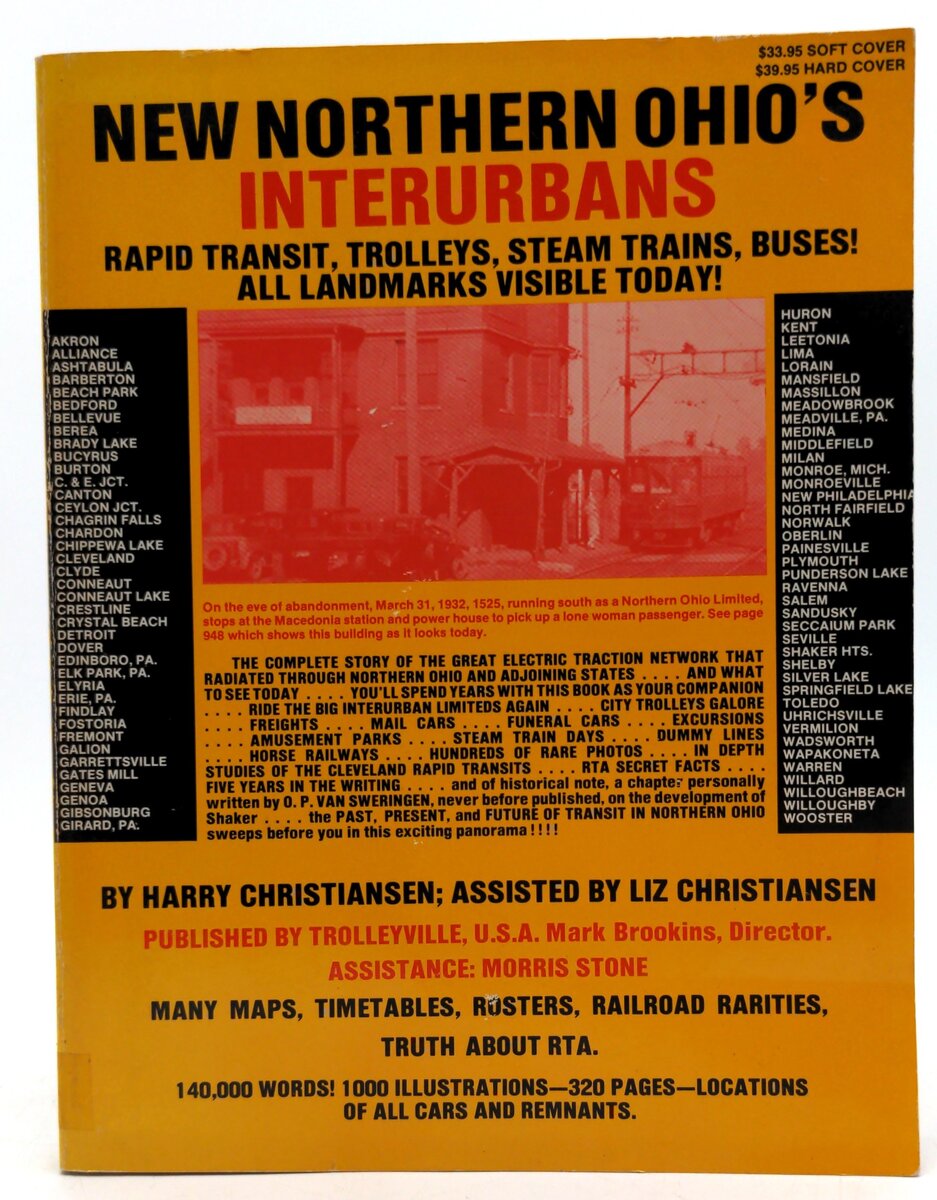 Trolley Lore 82-90902 New Northern Ohio's Interurbans - Harry & Liz Christiansen EX