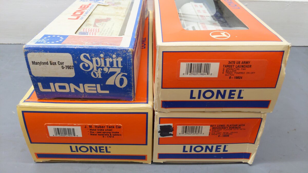 Lionel O Gauge Assorted Freight Cars [4] EX/Box