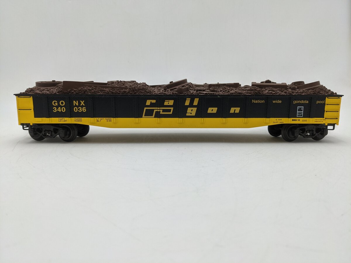 K-Line K652-8011 O Gauge Railgon Classic Gondola with Junk Load #340036 EX