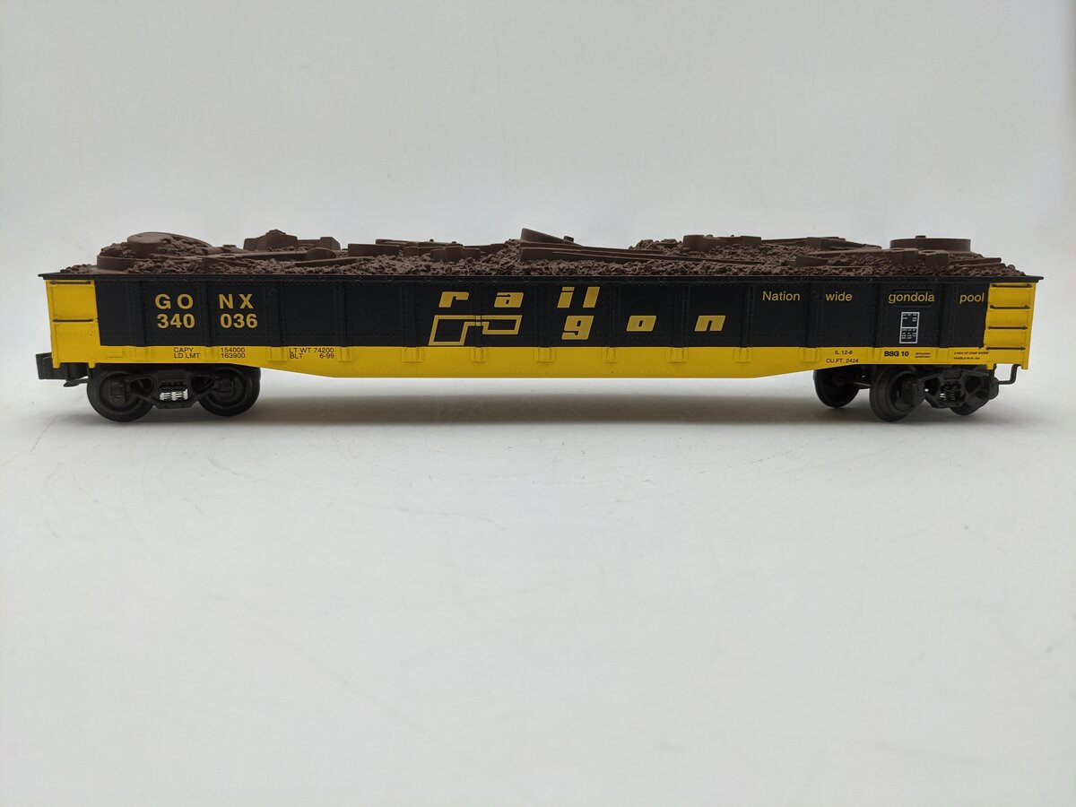 K-Line K652-8011 O Gauge Railgon Classic Gondola with Junk Load #340036 EX
