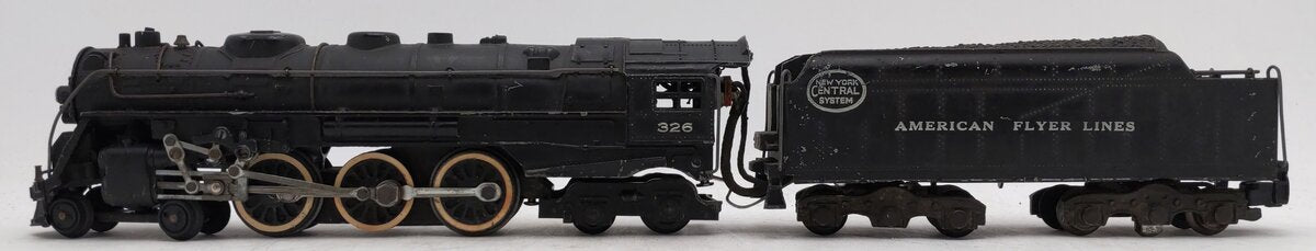 American Flyer 326 Vintage S NYC 4-6-4 Diecast Steam Locomotive & Tender VG