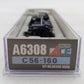 MicroAce A6308 N Scale JNR C56-160 Steam Locomotive & Tender LN/Box