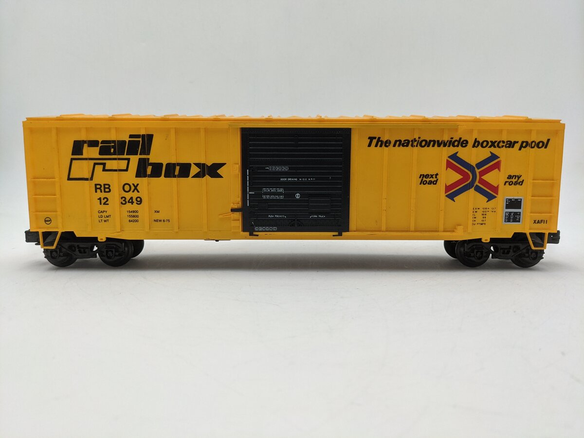 Weaver 12349 O Railbox 50' Sliding Door Boxcar-3 Rail EX