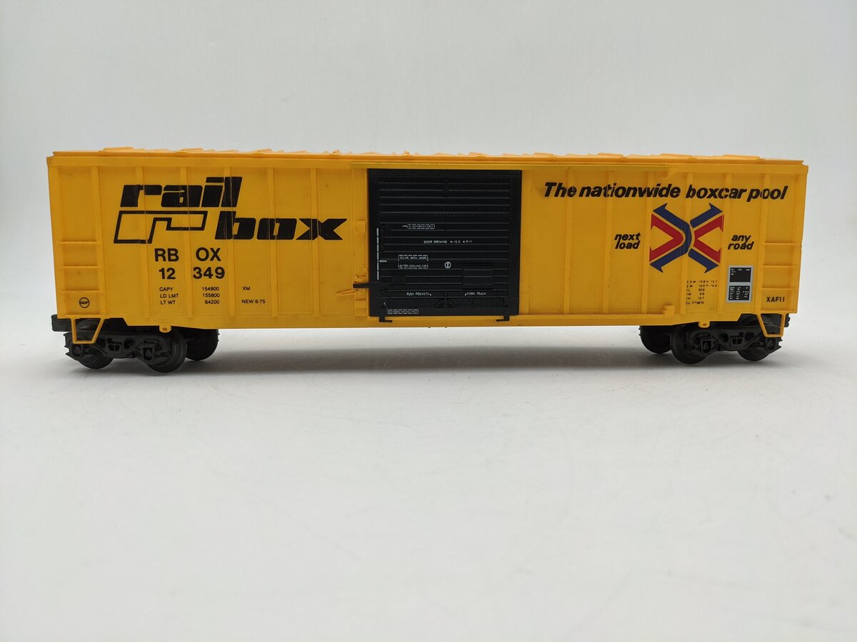 Weaver 12349 O Railbox 50' Sliding Door Boxcar-3 Rail EX