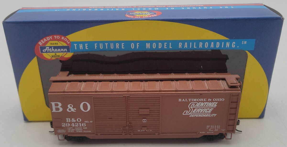 Athearn 70174 HO Scale B&O Boxcar #294216 EX/Box