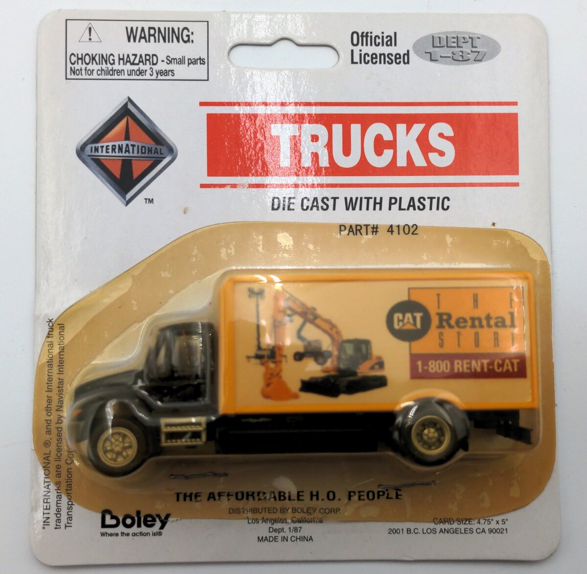 Boley 4102 1:87 Scale Diecast CAT Rental Truck LN/Box
