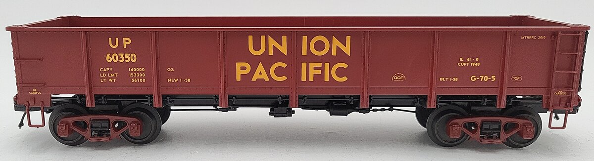 MTH 20-98094 O Gauge Union Pacific 55 Ton All Steel Drop Bottom Gondola #60350 LN