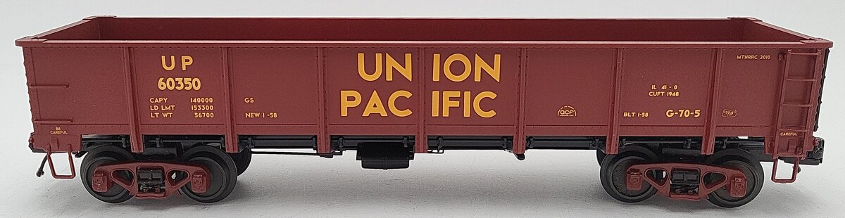 MTH 20-98094 O Gauge Union Pacific 55 Ton All Steel Drop Bottom Gondola #60350 LN