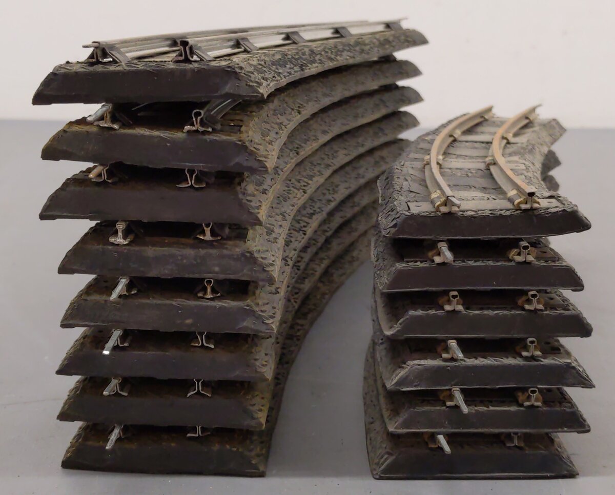 K-Line S Scale Assorted Curve Track & Track Bed [14] VG
