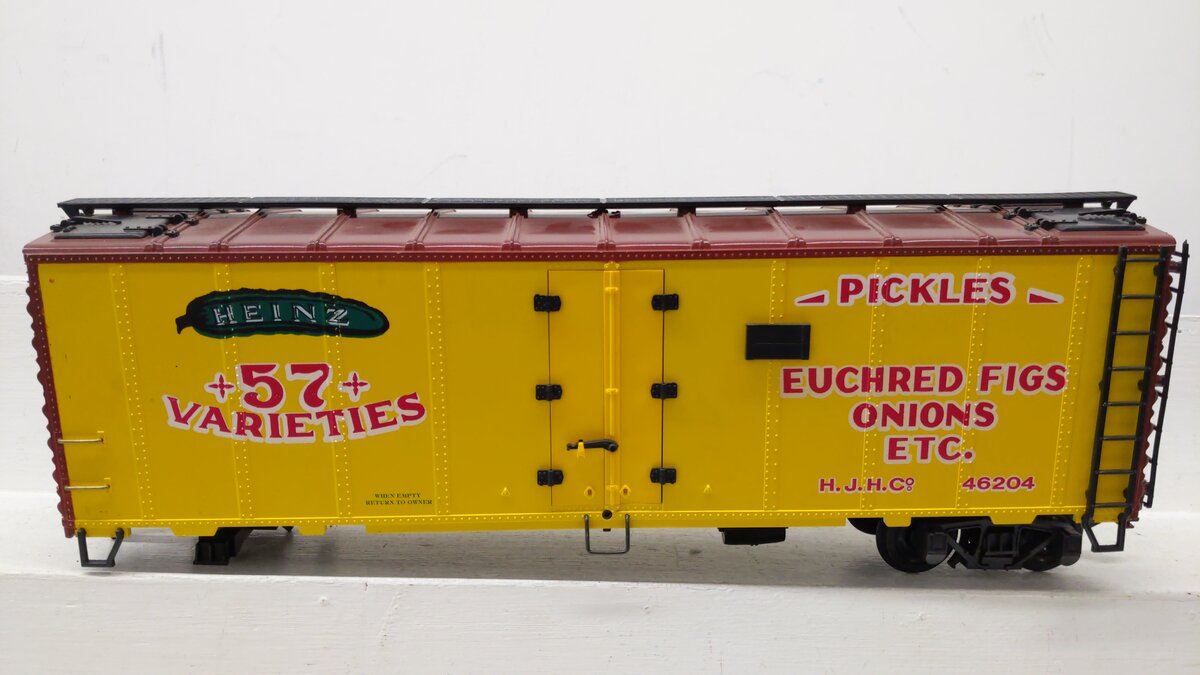 REA 46204 G Scale Heinz Reefer Car VG