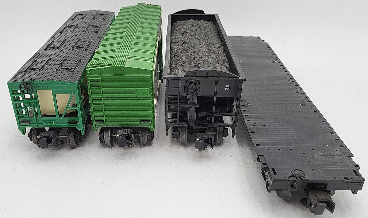 Lionel & Other O Gauge Assorted Freight Cars: 90111, 19940, 33708, 9416 [4] VG