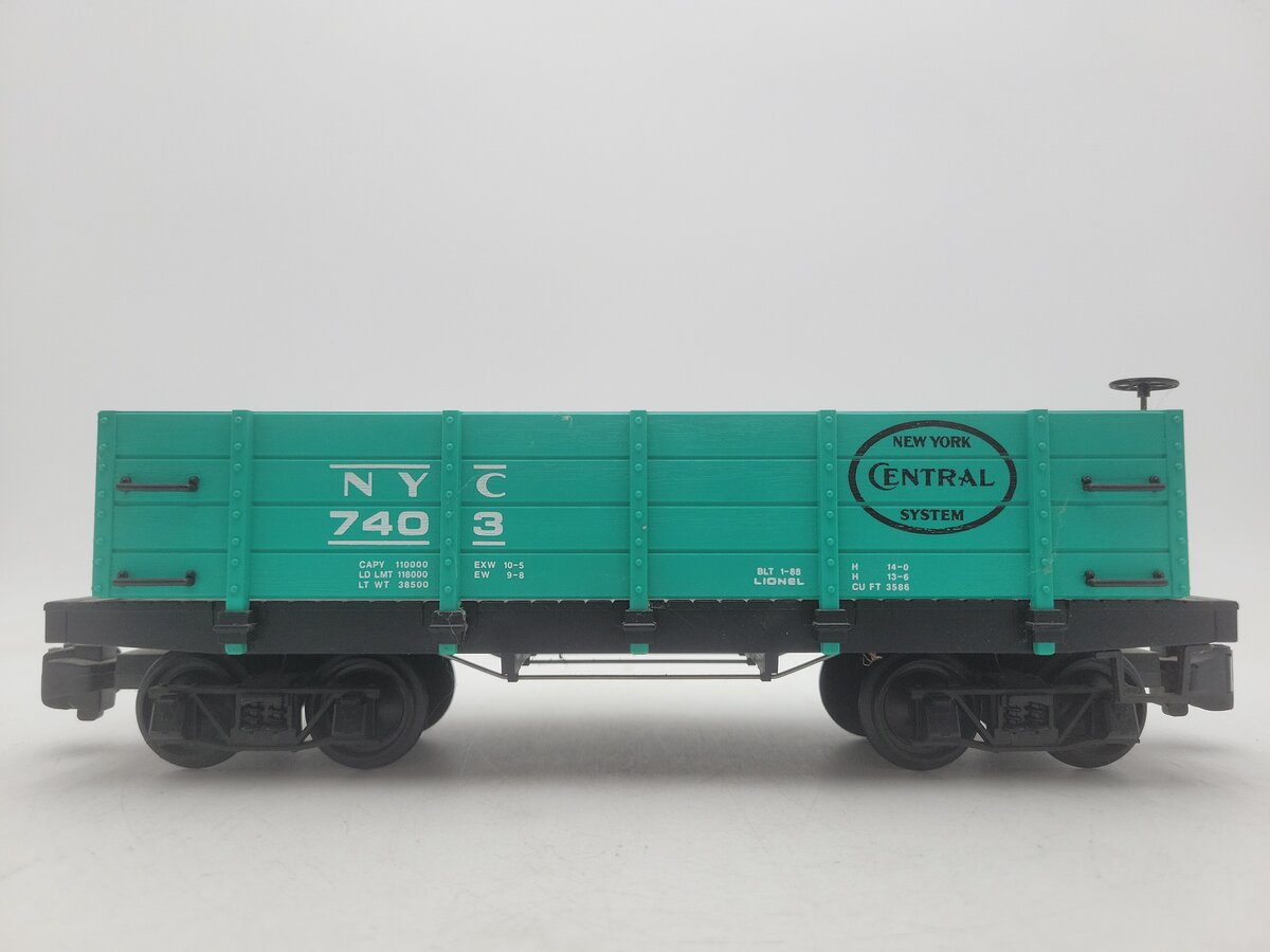Lionel 8-87403 G Scale New York Central Gondola #7403 EX