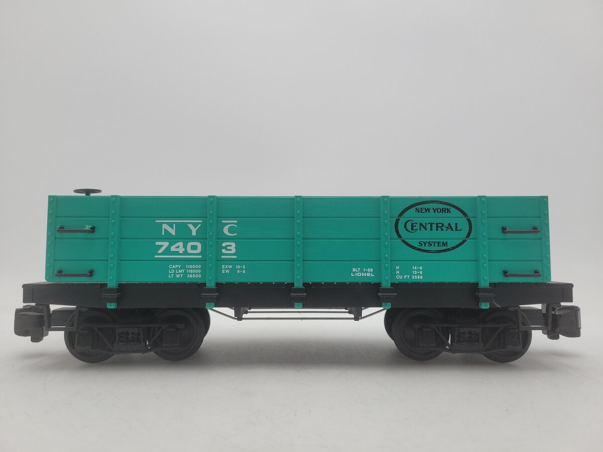 Lionel 8-87403 G Scale New York Central Gondola #7403 EX