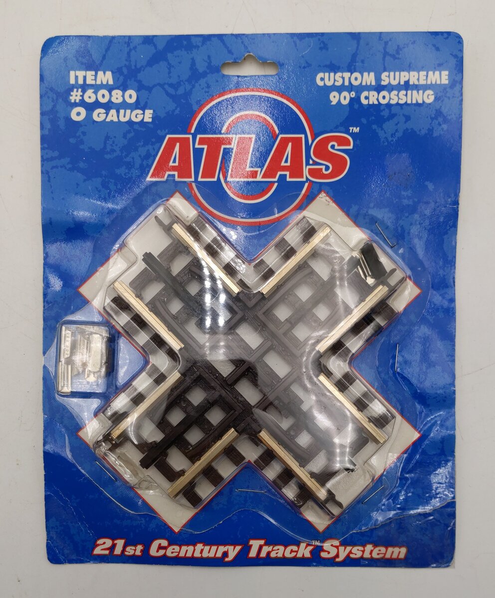 Atlas 6080 O Gauge 90° Nickel Silver Track Crossing Custom Supreme MT/Box