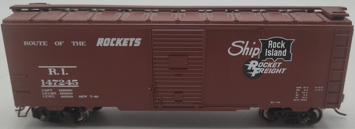 Athearn 70075 HO Scale Rock Island Boxcar #147245 EX/Box