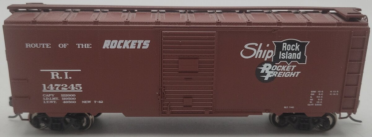 Athearn 70075 HO Scale Rock Island Boxcar #147245 EX/Box