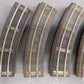 S Scale Curved & Straight Tinplate Track w/ Rubber Roadbed [20] VG