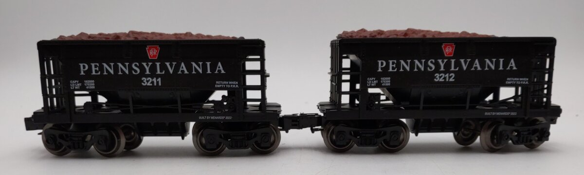 Menards 279-8555 O Gauge  2-Piece Pennsylvania Ore Cars Set EX