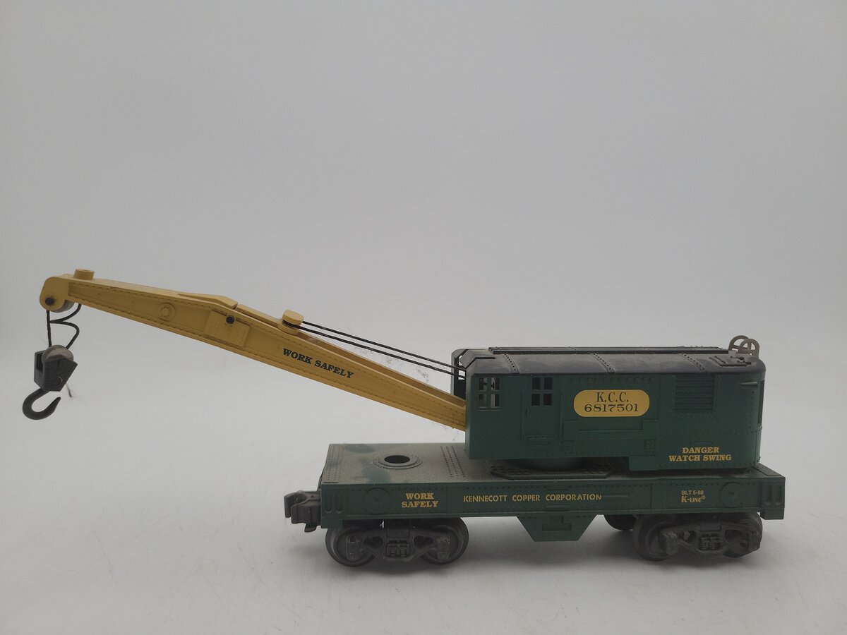 K-Line K681-7501 O Kennecott Copper Operating Crane Car EX