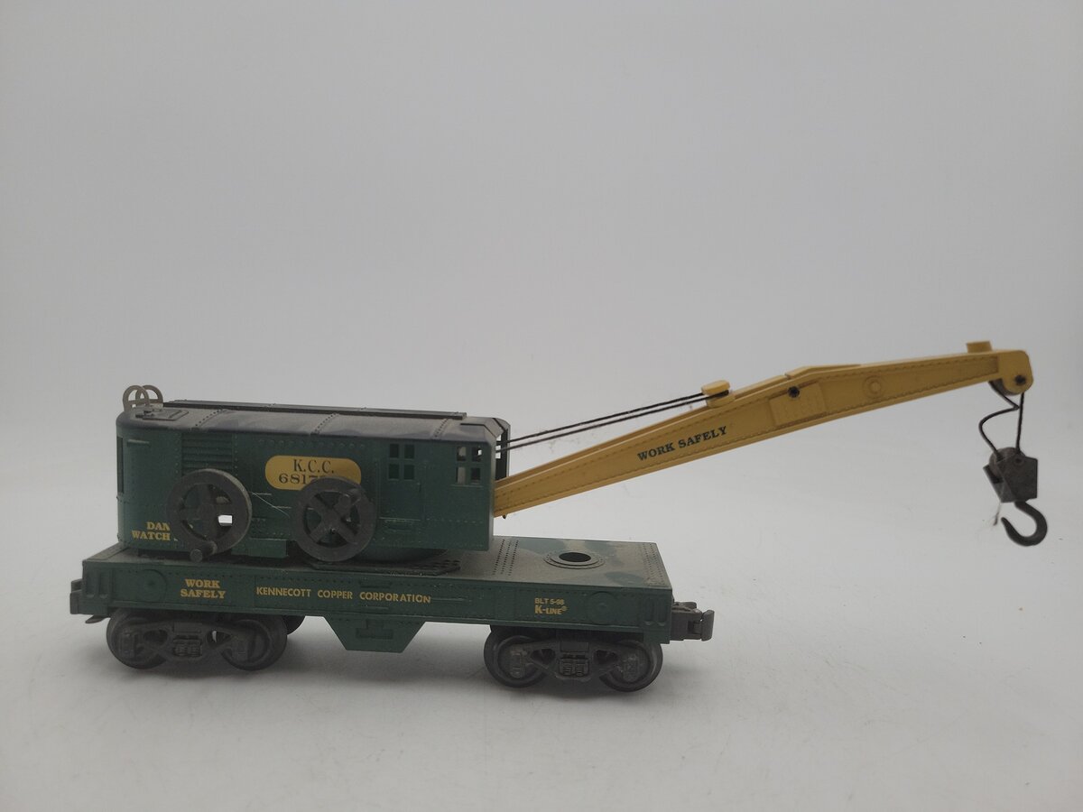 K-Line K681-7501 O Kennecott Copper Operating Crane Car EX
