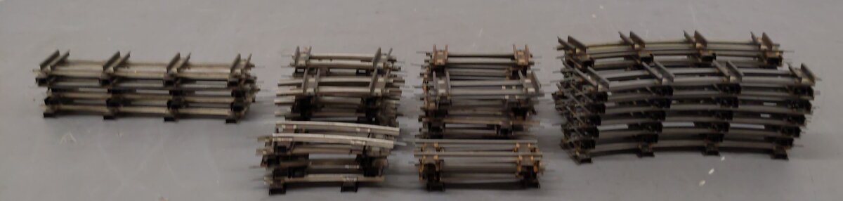 American Flyer S Scale Assorted Curved & Straight Track [83] VG