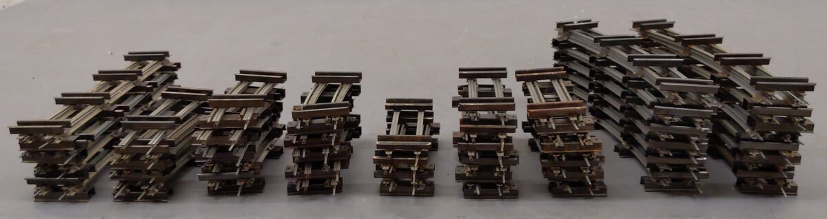 American Flyer S Scale Assorted Curved & Straight Track [83] VG
