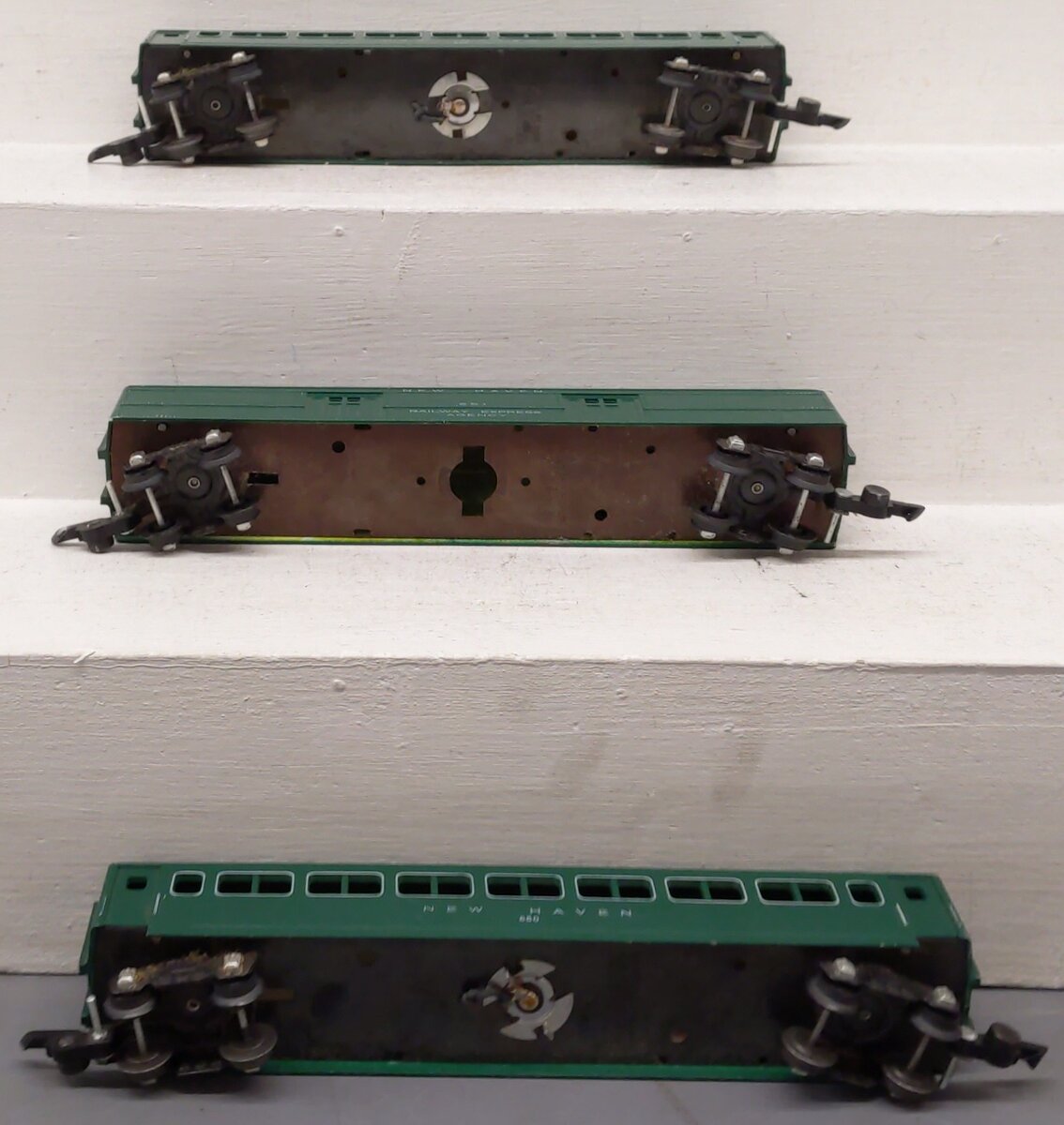 American Flyer Vintage S Gauge Passenger Cars #650,651,650 [3] VG/Box