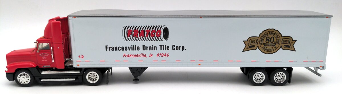 Tonkin Diecast Fratco Francesville Drain Tile Corp. Tractor Trailer VG