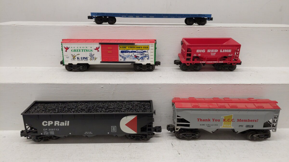 K-Line & Others O Gauge Assorted Train Cars [5] EX