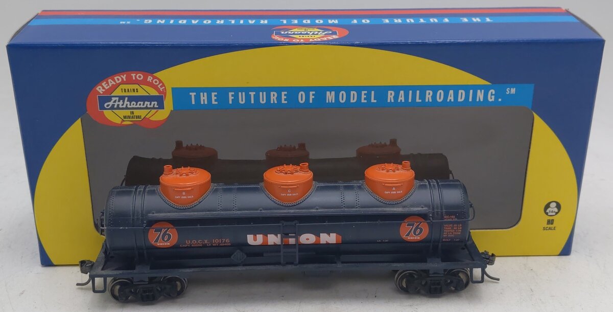 Athearn 74463 HO Scale Union Oil 3-Dome Tankcar #2 EX/Box