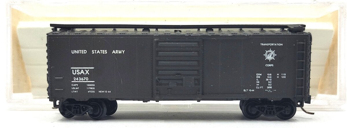 Atlas 3400 N Scale USAX United States Army Box Car #243670 LN/Box