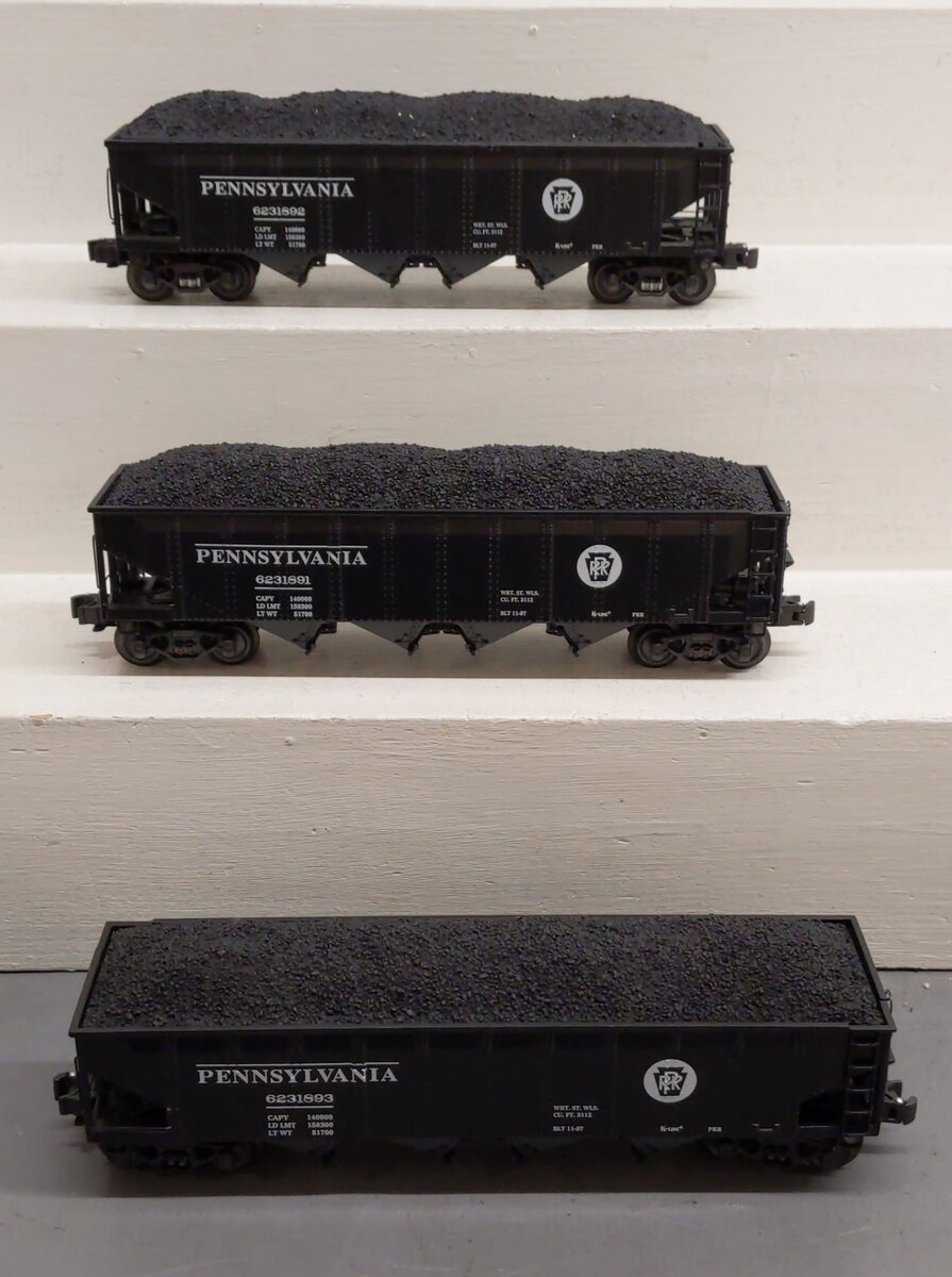 K-Line K623-1891A Pennsylvania Railroad 3-Car Diecast Hopper Set LN/Box