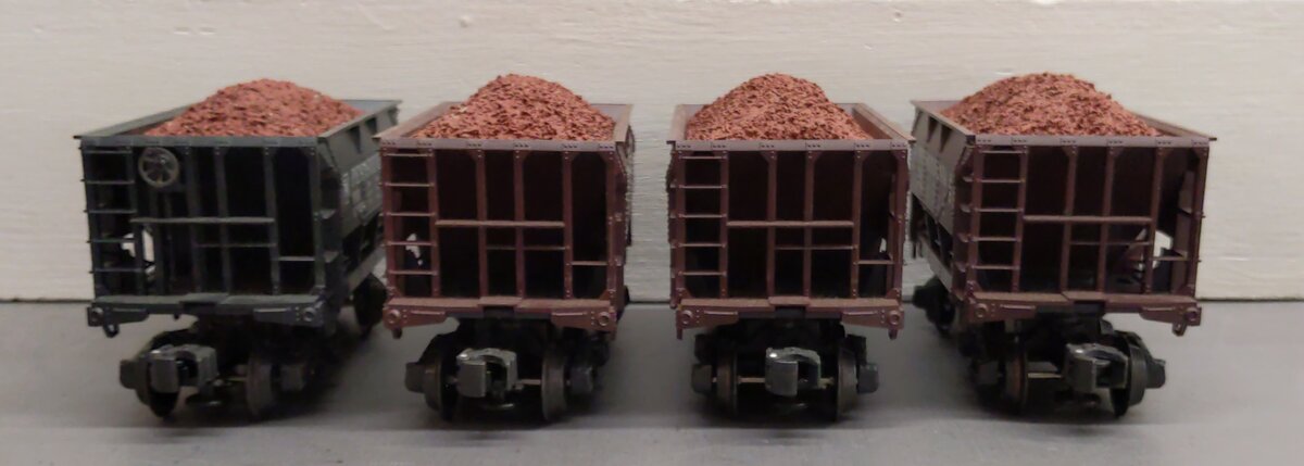 K-Line O Scale Pennsylvania RR Ore Car 4 Pack- 6711891,6711892,6711893,6711894 LN/Box
