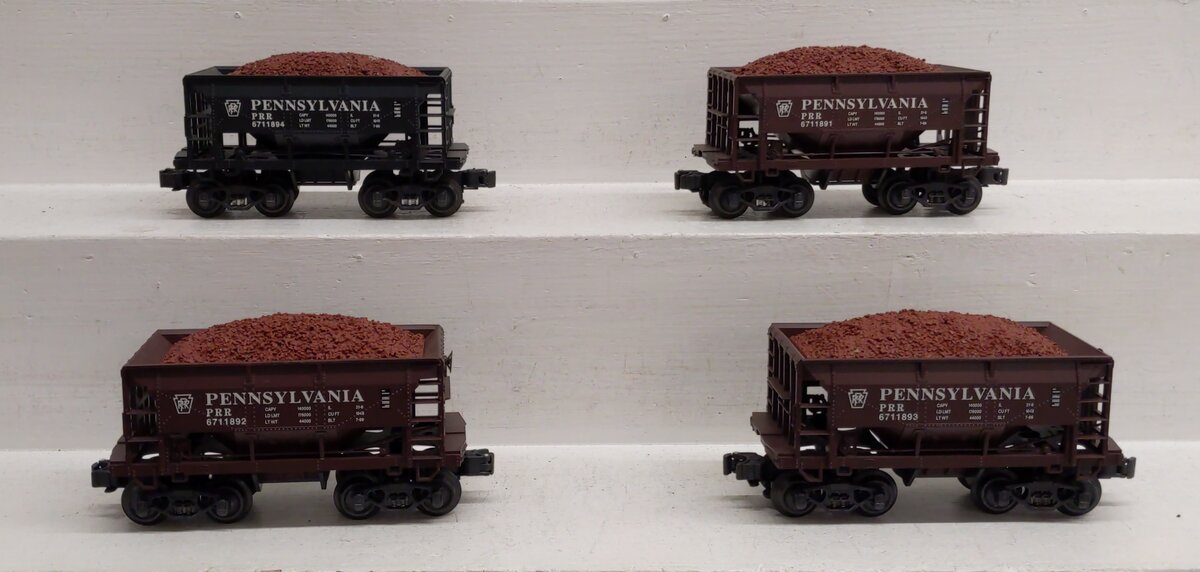 K-Line O Scale Pennsylvania RR Ore Car 4 Pack- 6711891,6711892,6711893,6711894 LN/Box